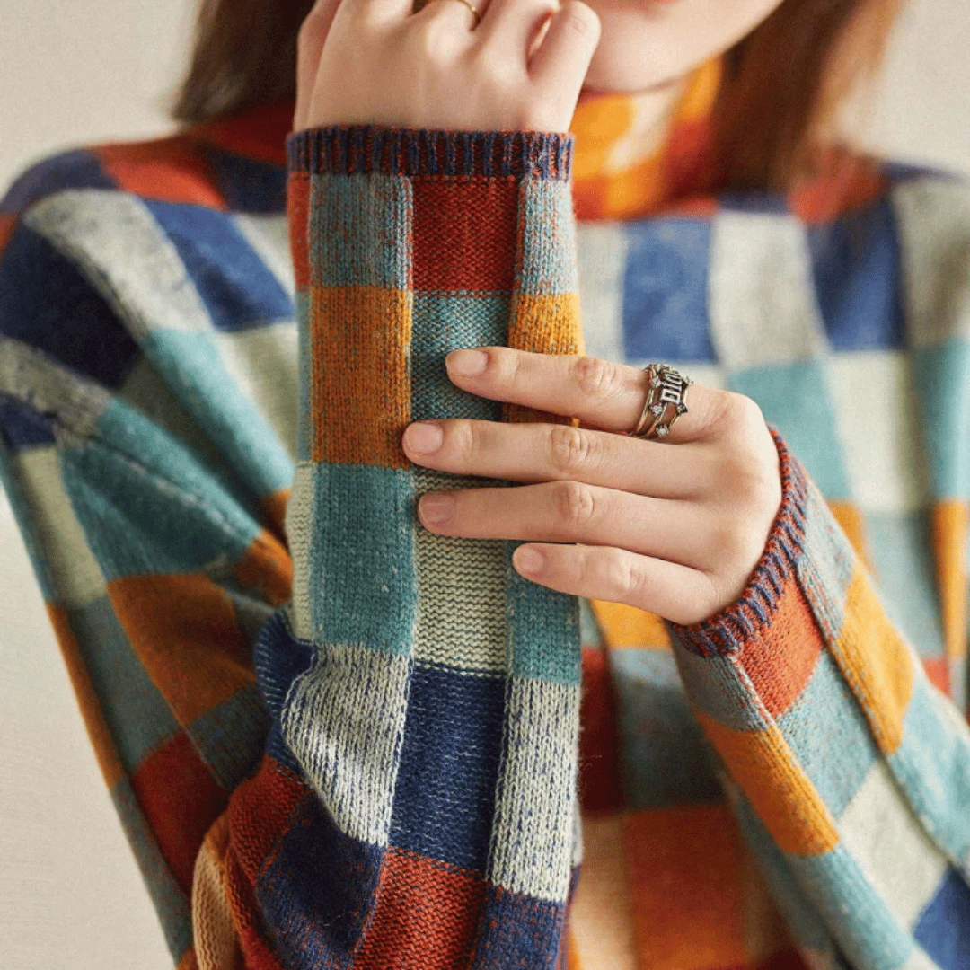 Opal | Women's Patchwork Turtleneck Jumper