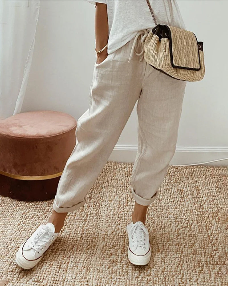 Pearl | Women's Straight Leg Summer Trousers