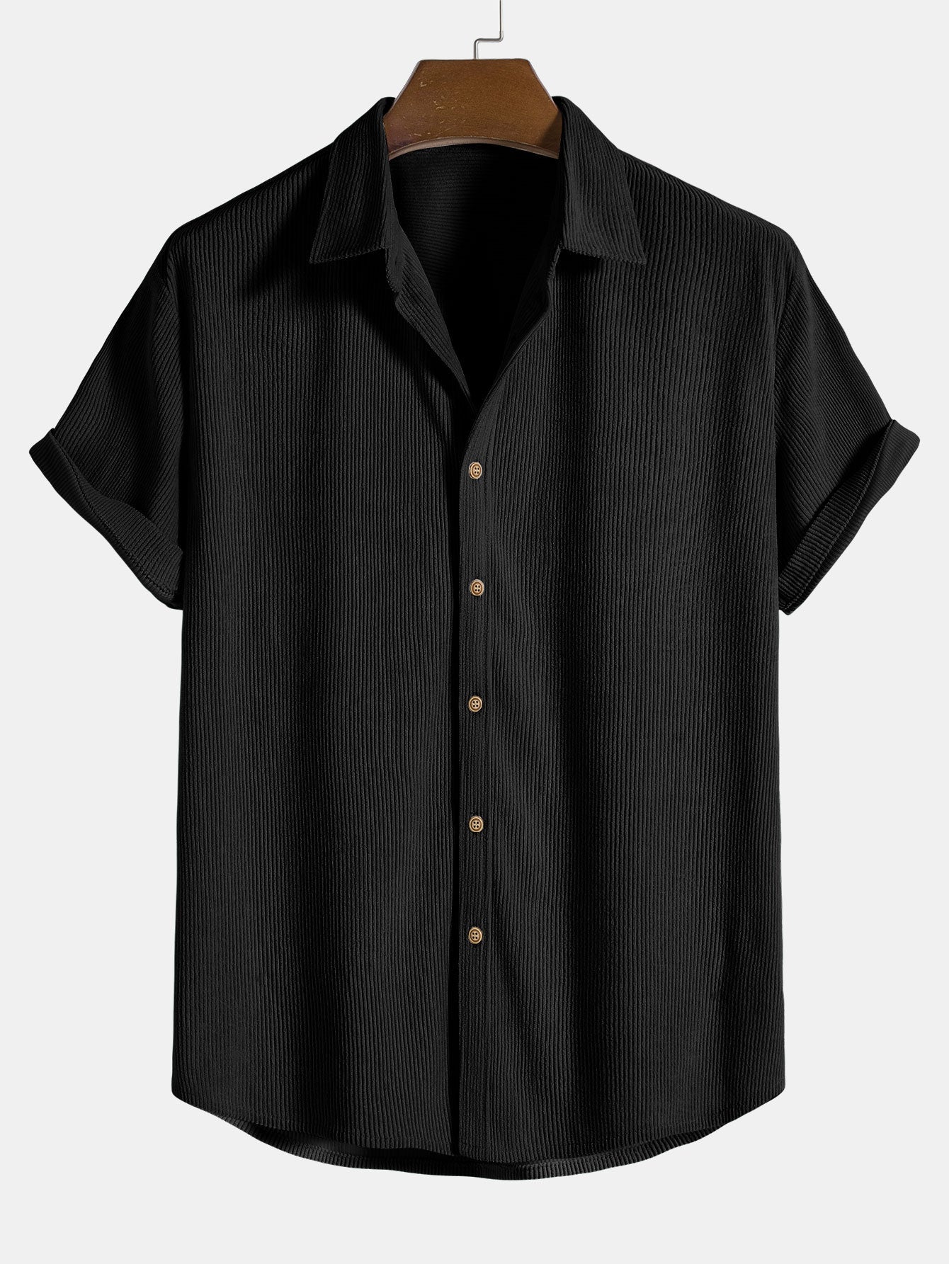 Ambrose | Men's Geometric Eyelet Cuban Collar Shirt
