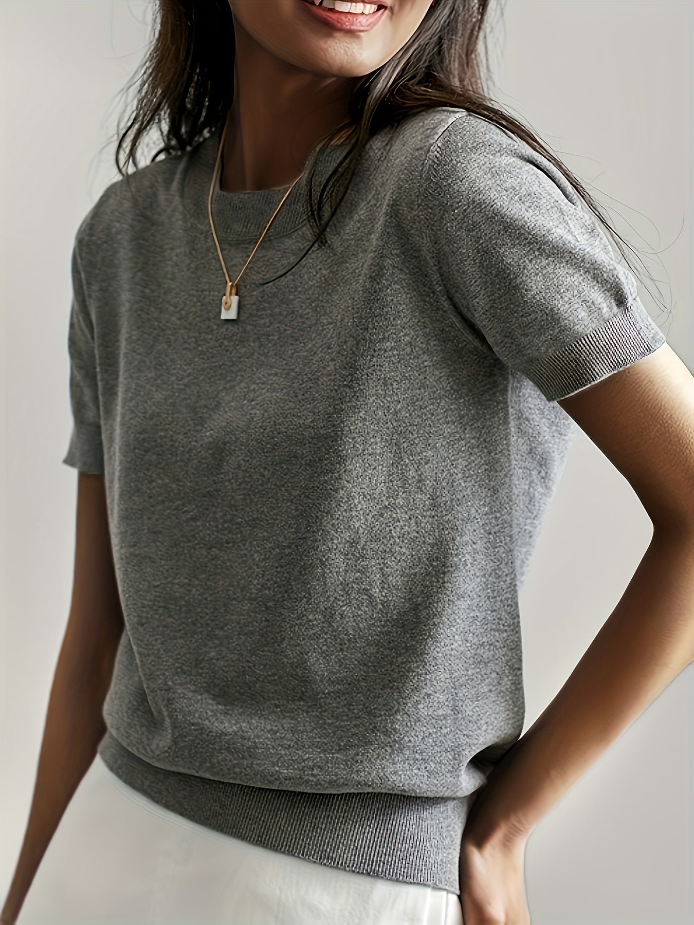 Maude | Women's Short Sleeve Round Neck Summer Top