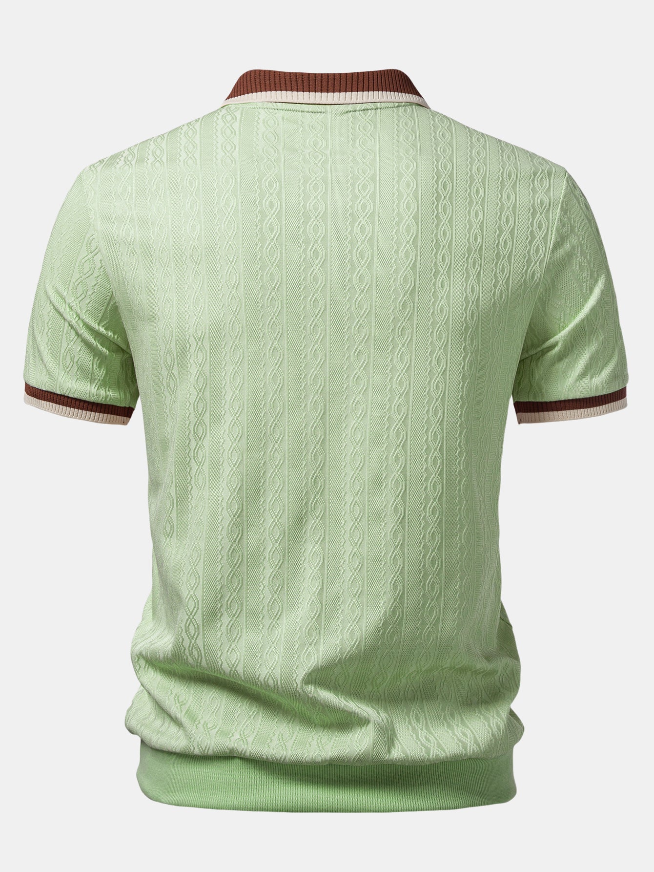 Wilfred | Men's Contrast Trim Zip Polo Shirt