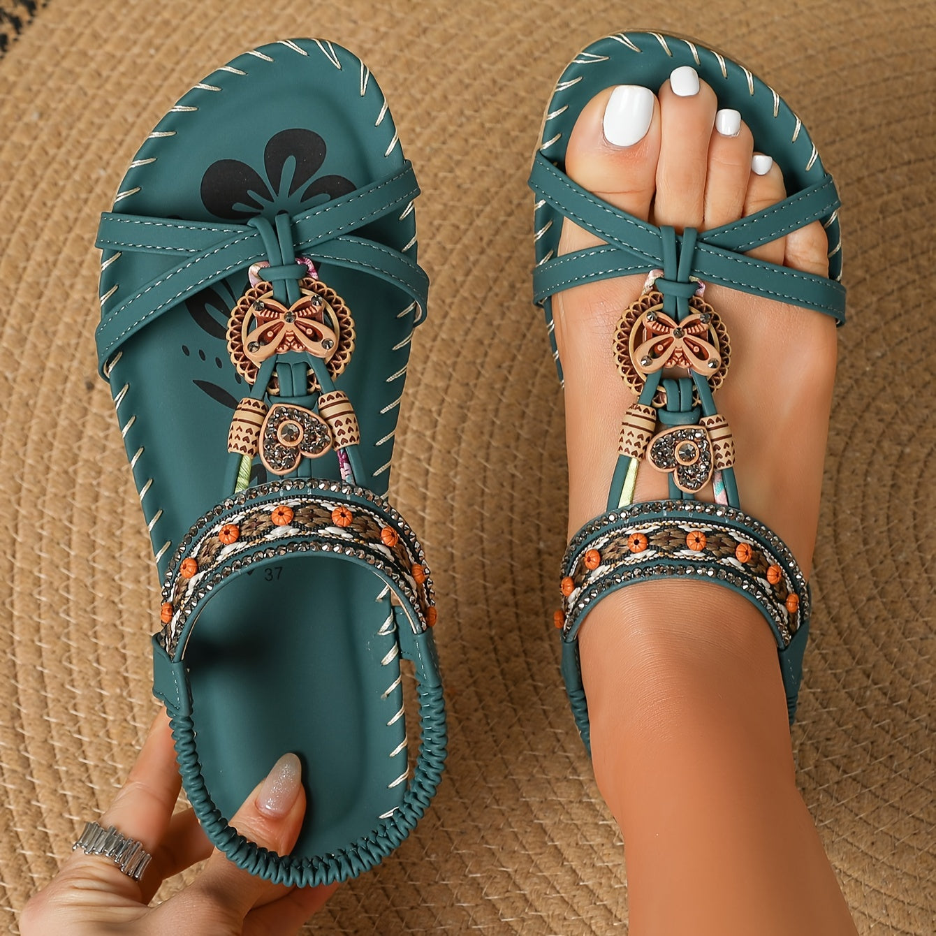 Wren | Women's Boho Flat Summer Sandals