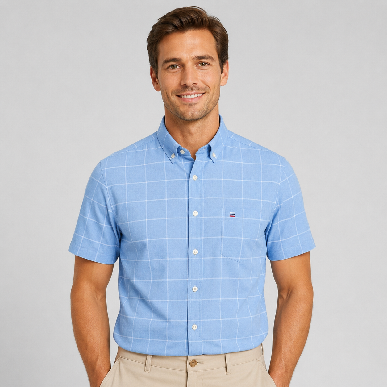 Basil | Men's Short-Sleeve Textured Shirt