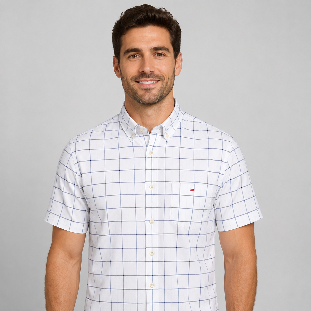 Basil | Men's Short-Sleeve Textured Shirt