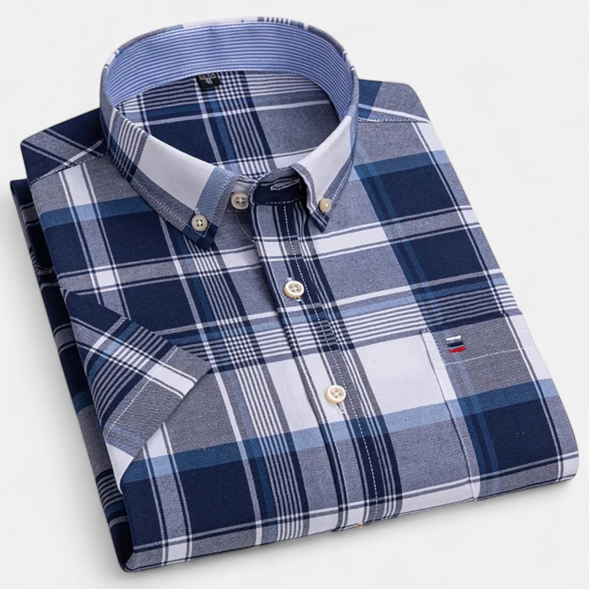 Basil | Men's Short-Sleeve Textured Shirt
