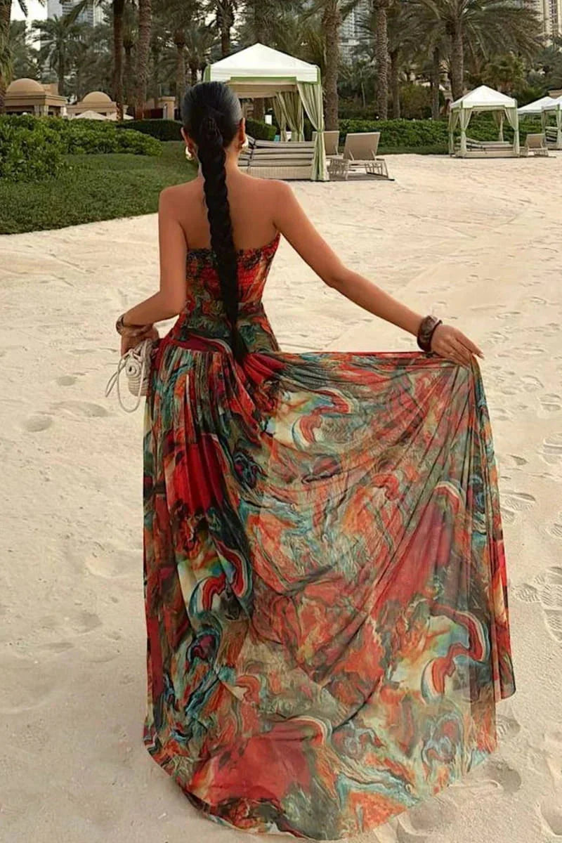 Bellamy | Women's Strapless Maxi Vacation Summer Dress