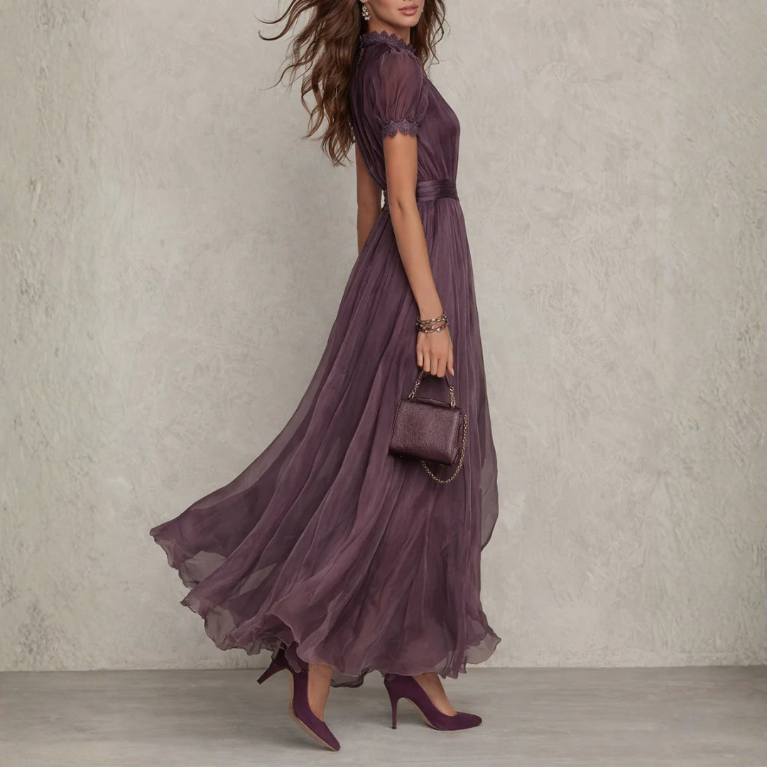 Emmeline | Women's Lace Trim Maxi Summer Dress