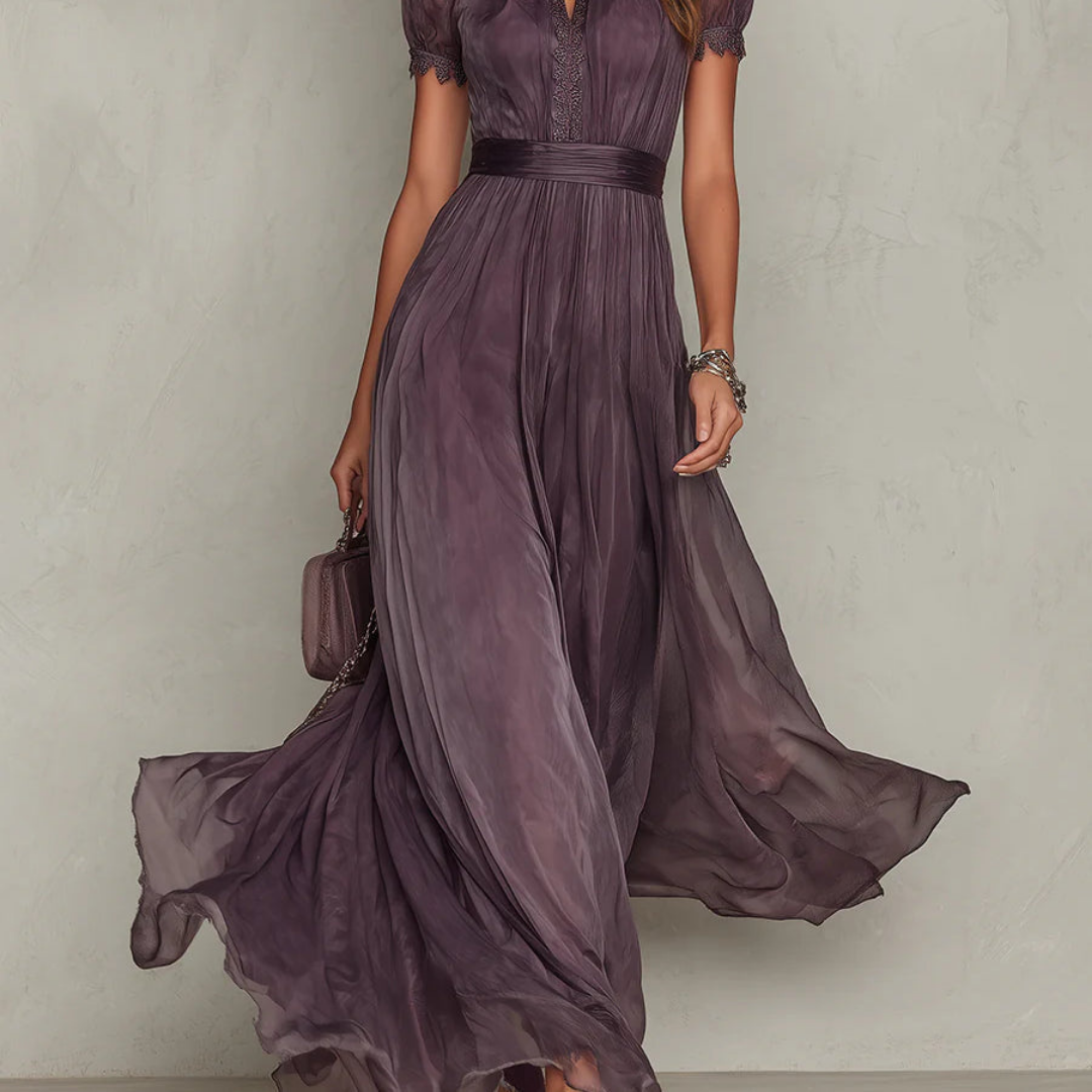 Emmeline | Women's Lace Trim Maxi Summer Dress