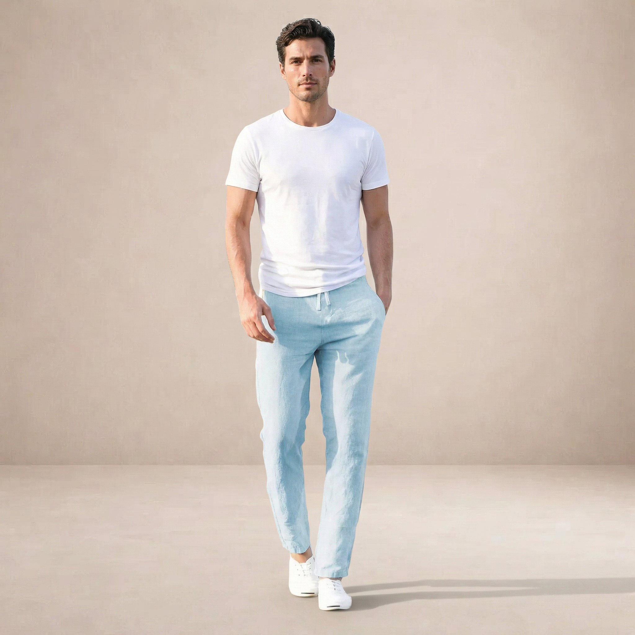 Edward | Men's Straight Leg Summer Trousers
