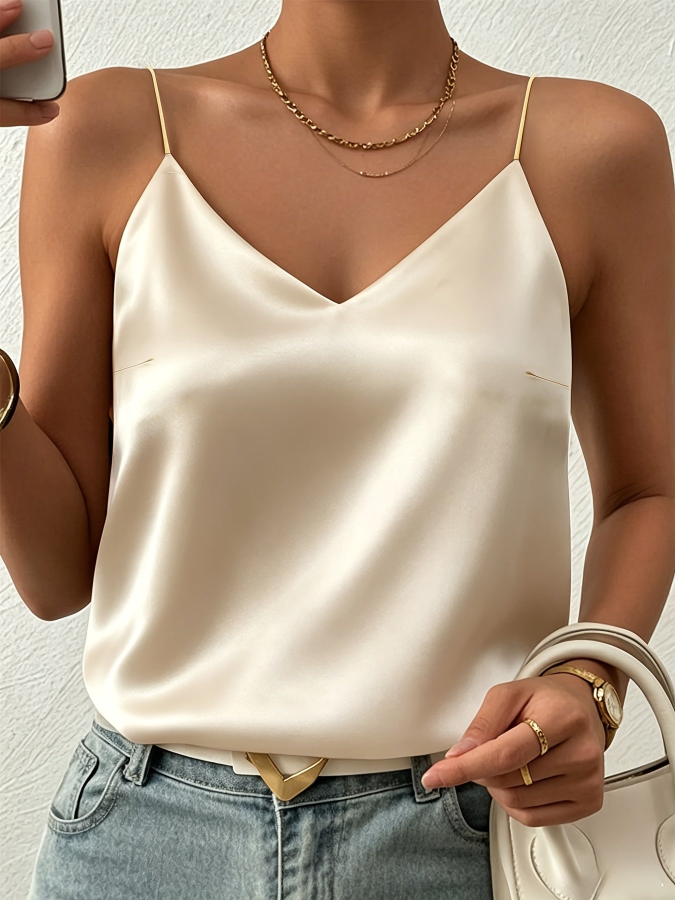 Eline | Women's Strappy Glossy Summer Camisole
