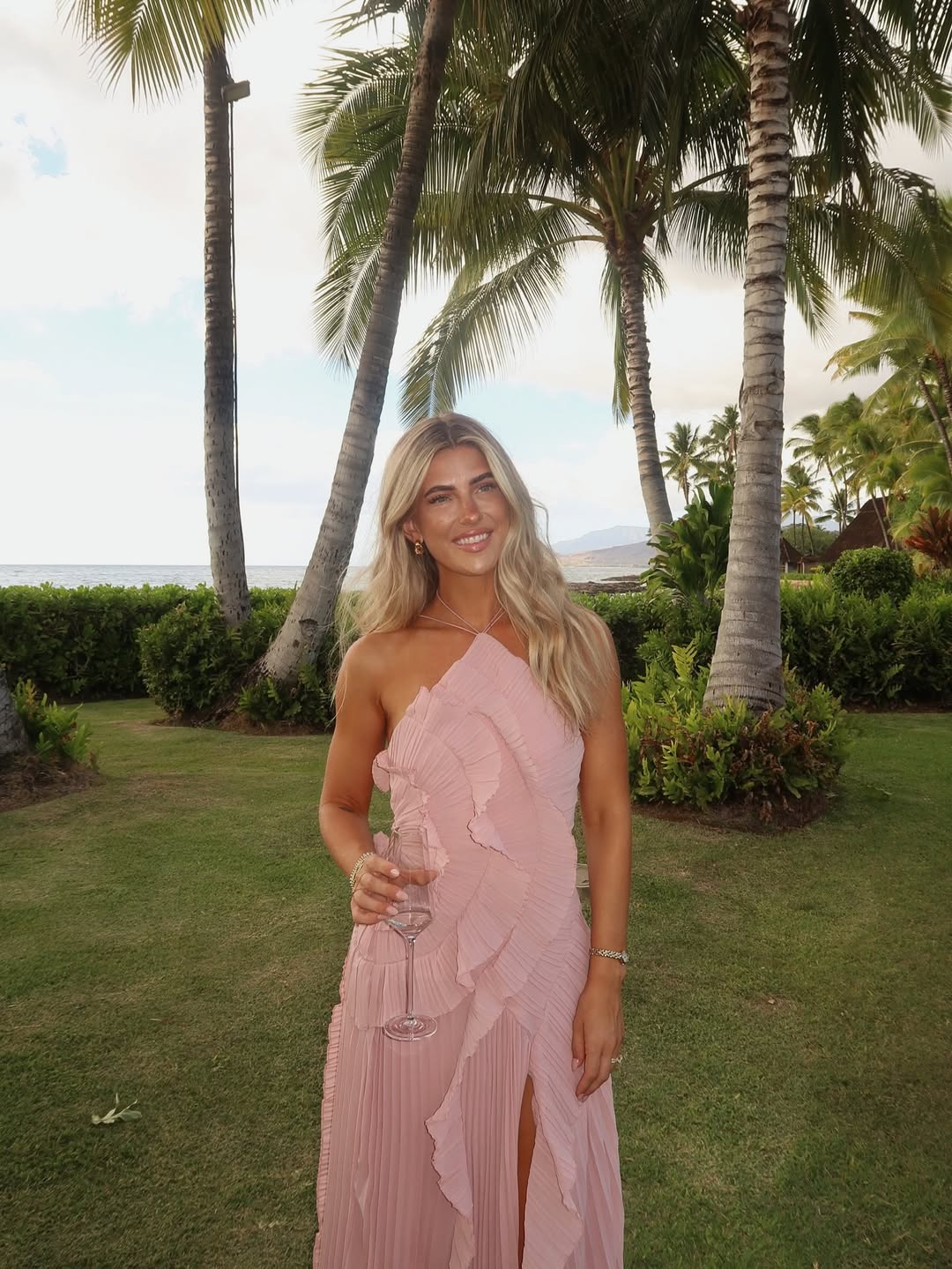 Eliza | Pleated Ruffle Maxi Dress