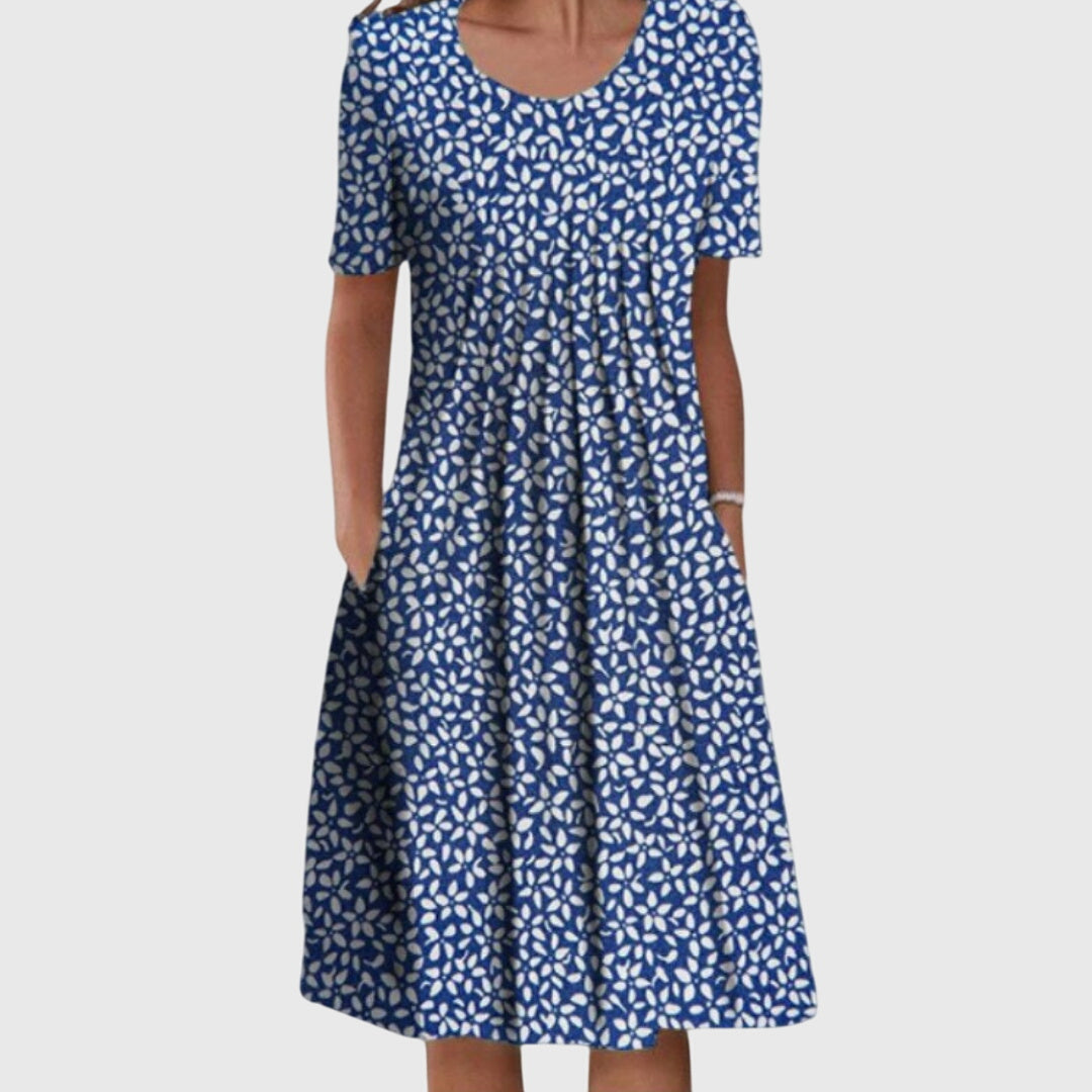 Florence | Women's Round Neck Printed Maxi Summer Dress