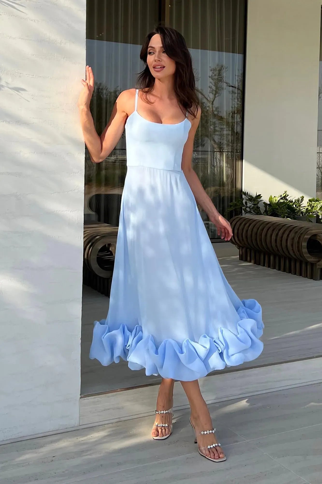 Heather | Women’s Sleeveless Twirl Midi Dress