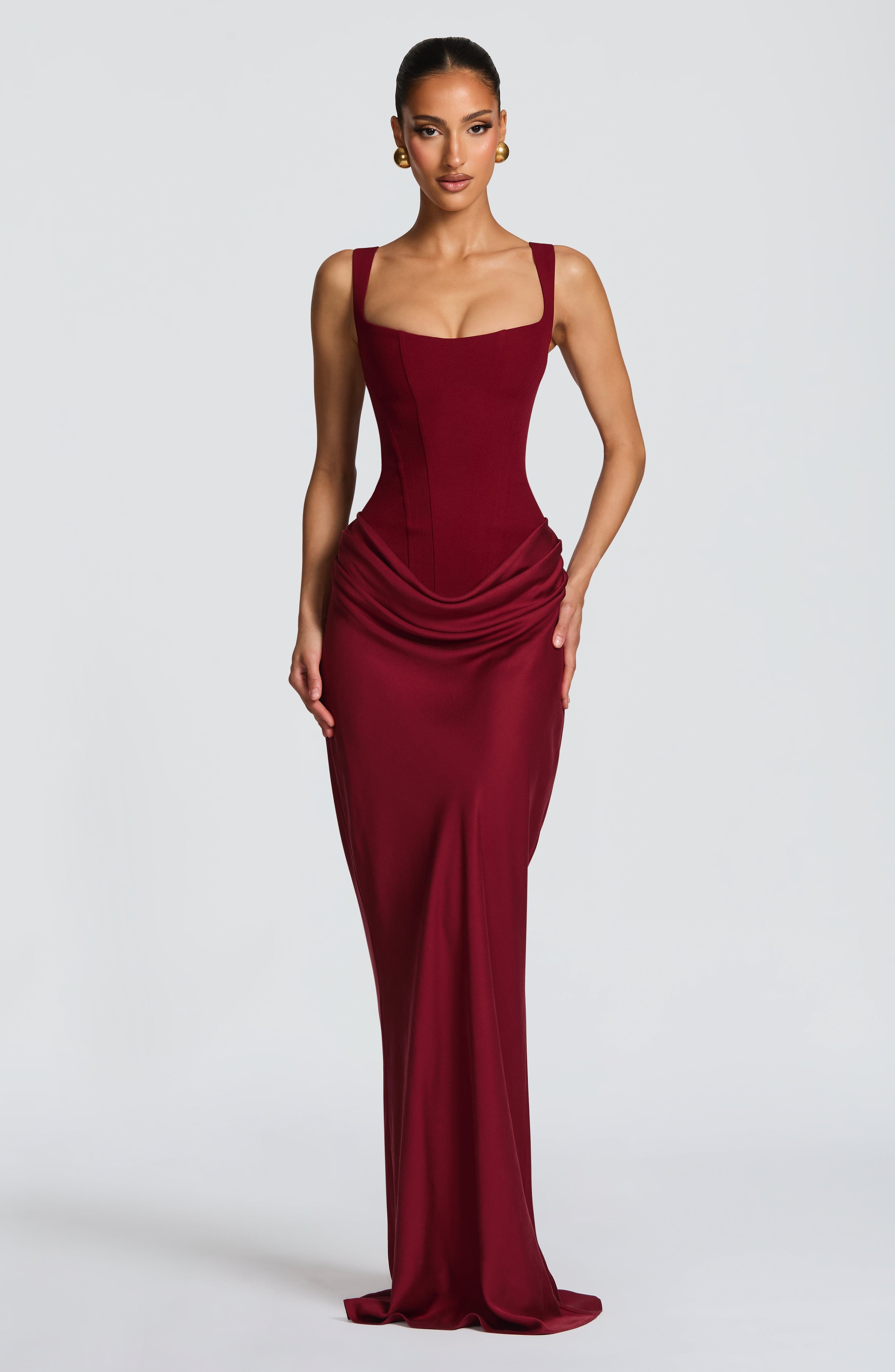 Helena | Women's Corset Bodice Maxi Dress