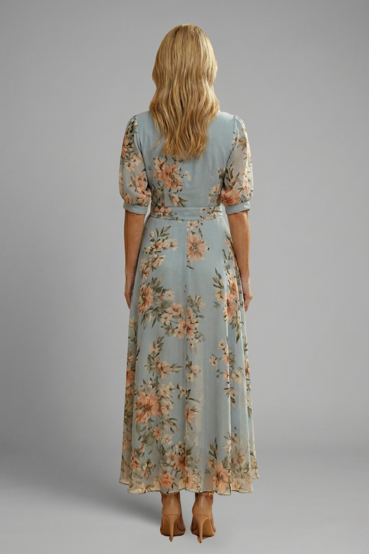 Isabella | Women's Floral V-Neck Midi Dress