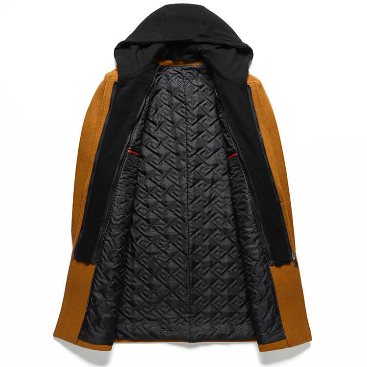 Jefferson | Men's Wool Detachable Hood Winter Overcoat
