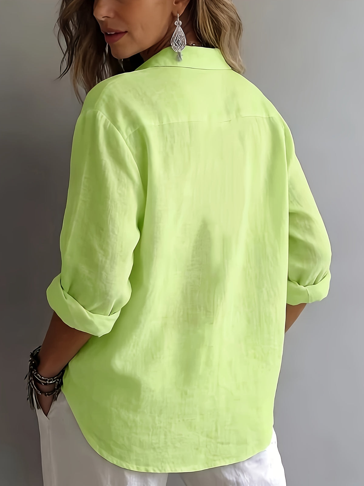 Josephine | Women's Lapel Collar Half-Button Blouse
