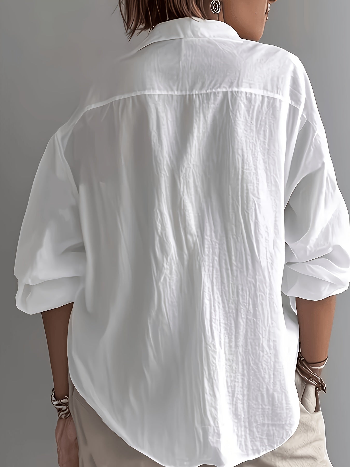 Josephine | Women's Lapel Collar Half-Button Blouse