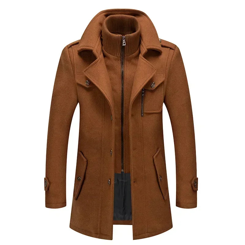 Laurence | Men's Double-Collar Longline Winter Coat