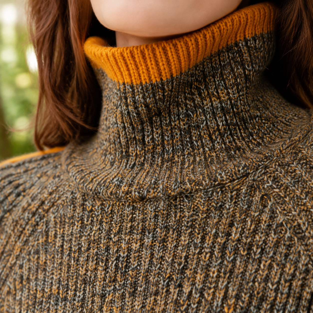 Marguerite | Women's Pearl Contrast Turtleneck Jumper