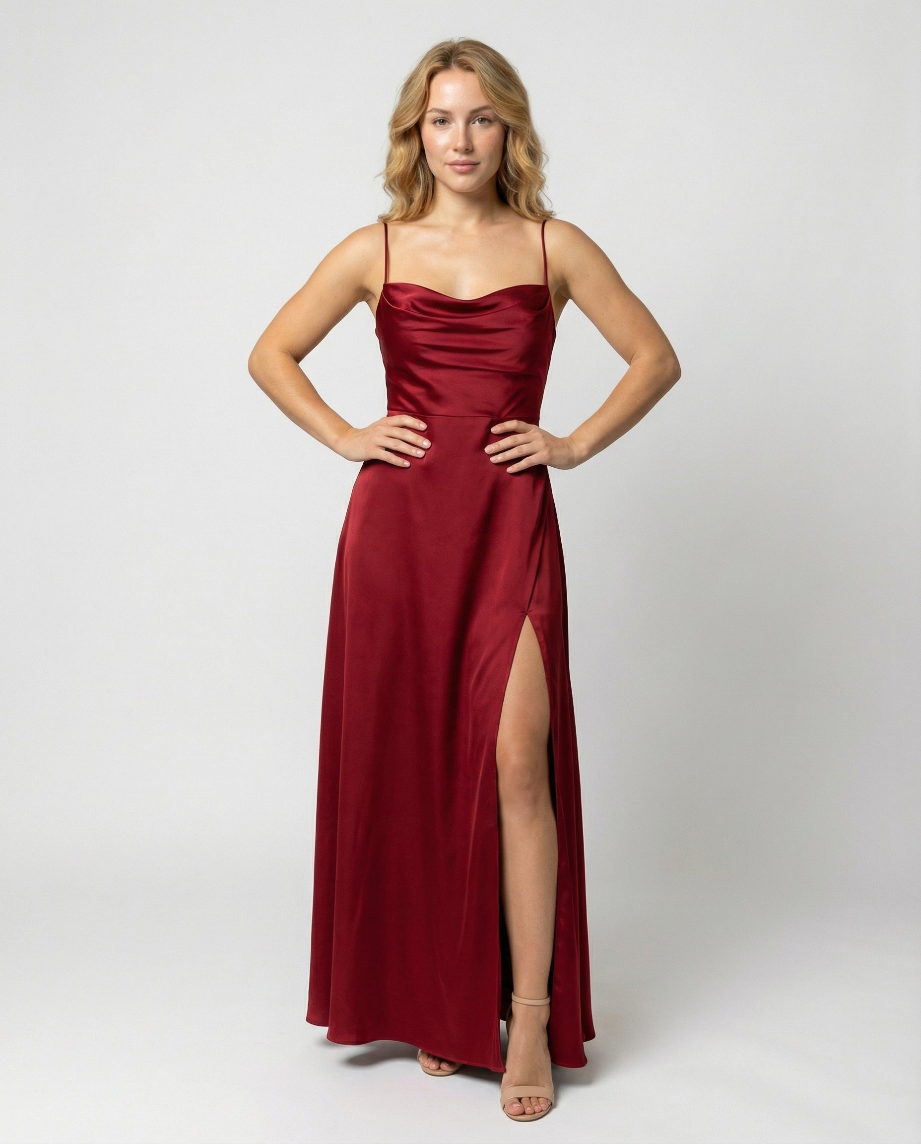 Cordelia | Women's Strappy Slit Maxi Dress