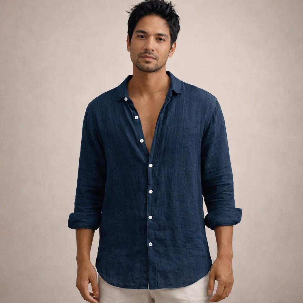 Alfie | Men's Open Collar Casual Summer Shirt