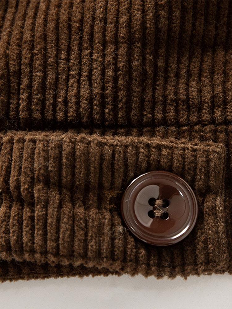 Nathaniel | Men's Teddy-Lined Ribbed Winter Jacket