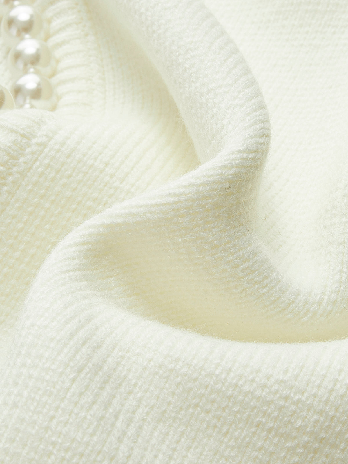 Nora | Women's Pearl Trim Ripped Hem Cardigan