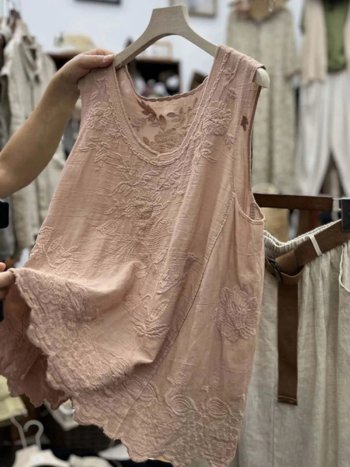 Othea | Women's Embroidered Sleeveless Summer Tank Top