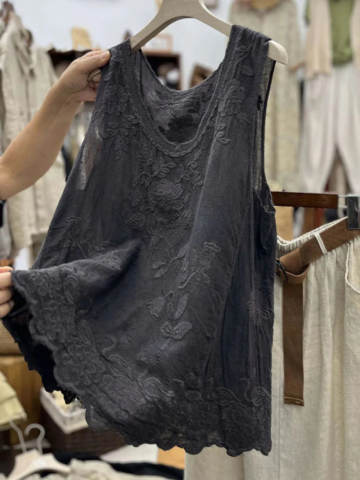 Othea | Women's Embroidered Sleeveless Summer Tank Top