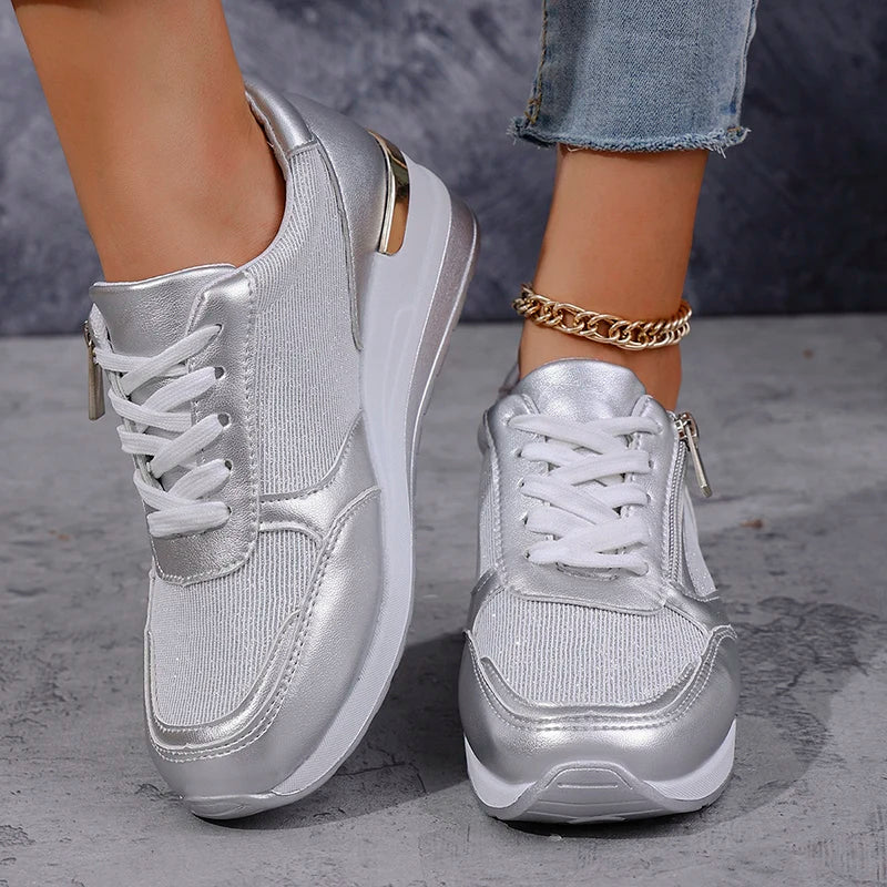 Rosalind | Women's Metallic Platform Sneakers