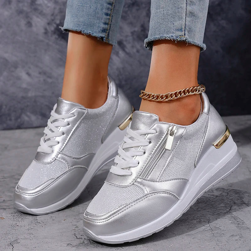 Rosalind | Women's Metallic Platform Sneakers