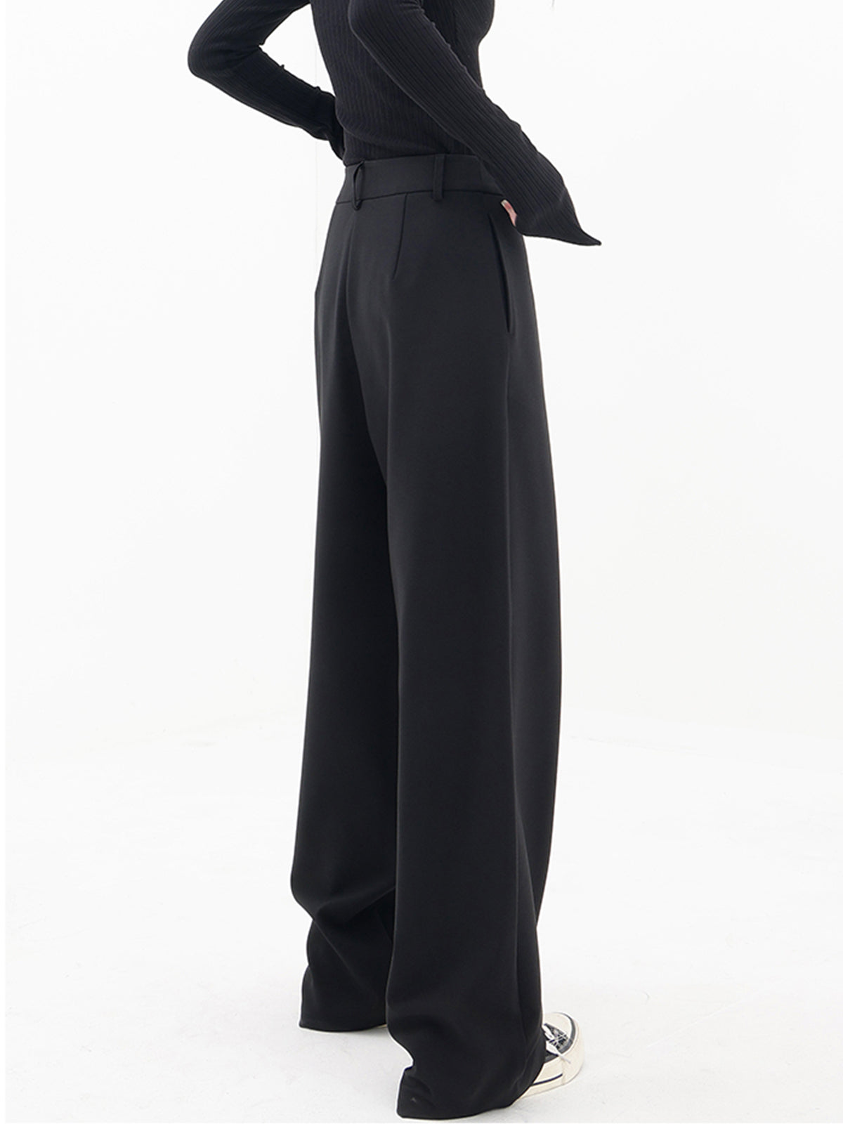 Vera | Women's Asymmetric Button Wide-Leg Trousers