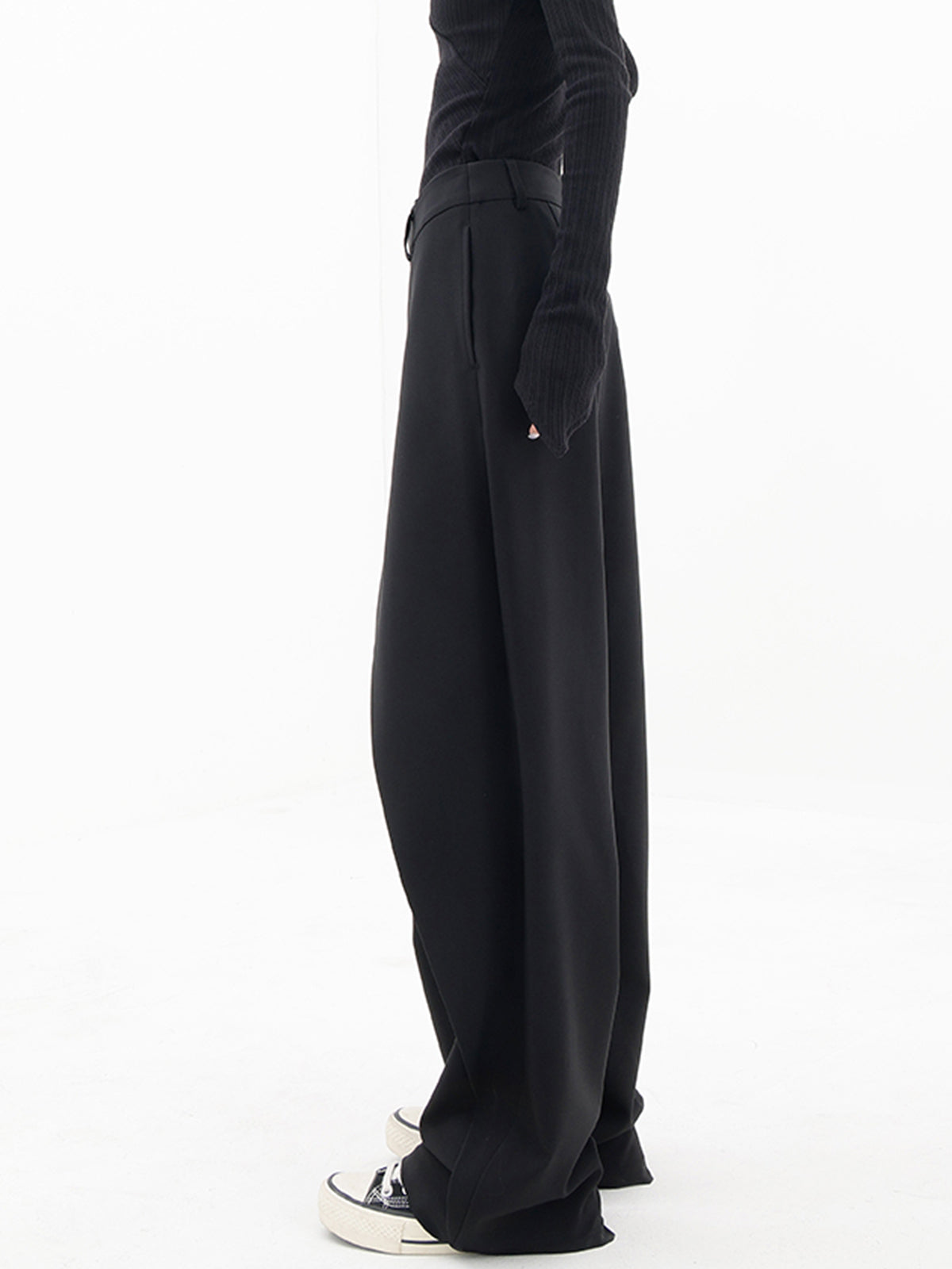 Vera | Women's Asymmetric Button Wide-Leg Trousers