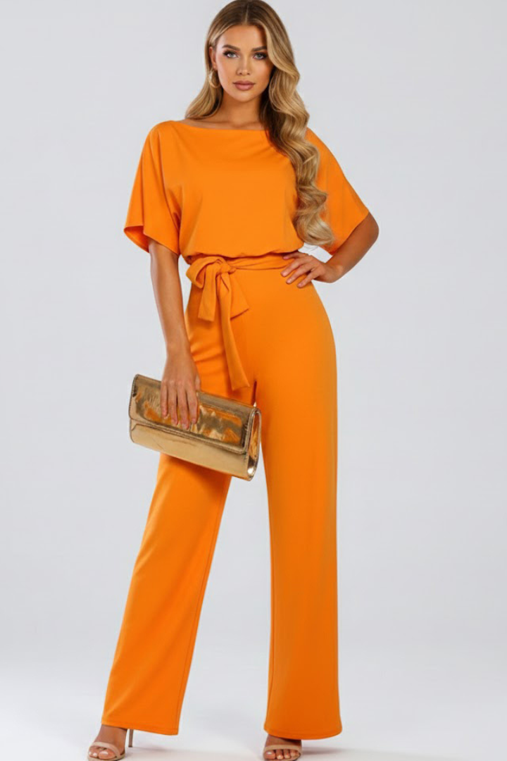 Olivia | Women's Belted Wide-Leg Jumpsuit