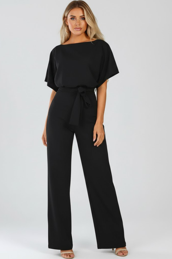 Olivia | Women's Belted Wide-Leg Jumpsuit