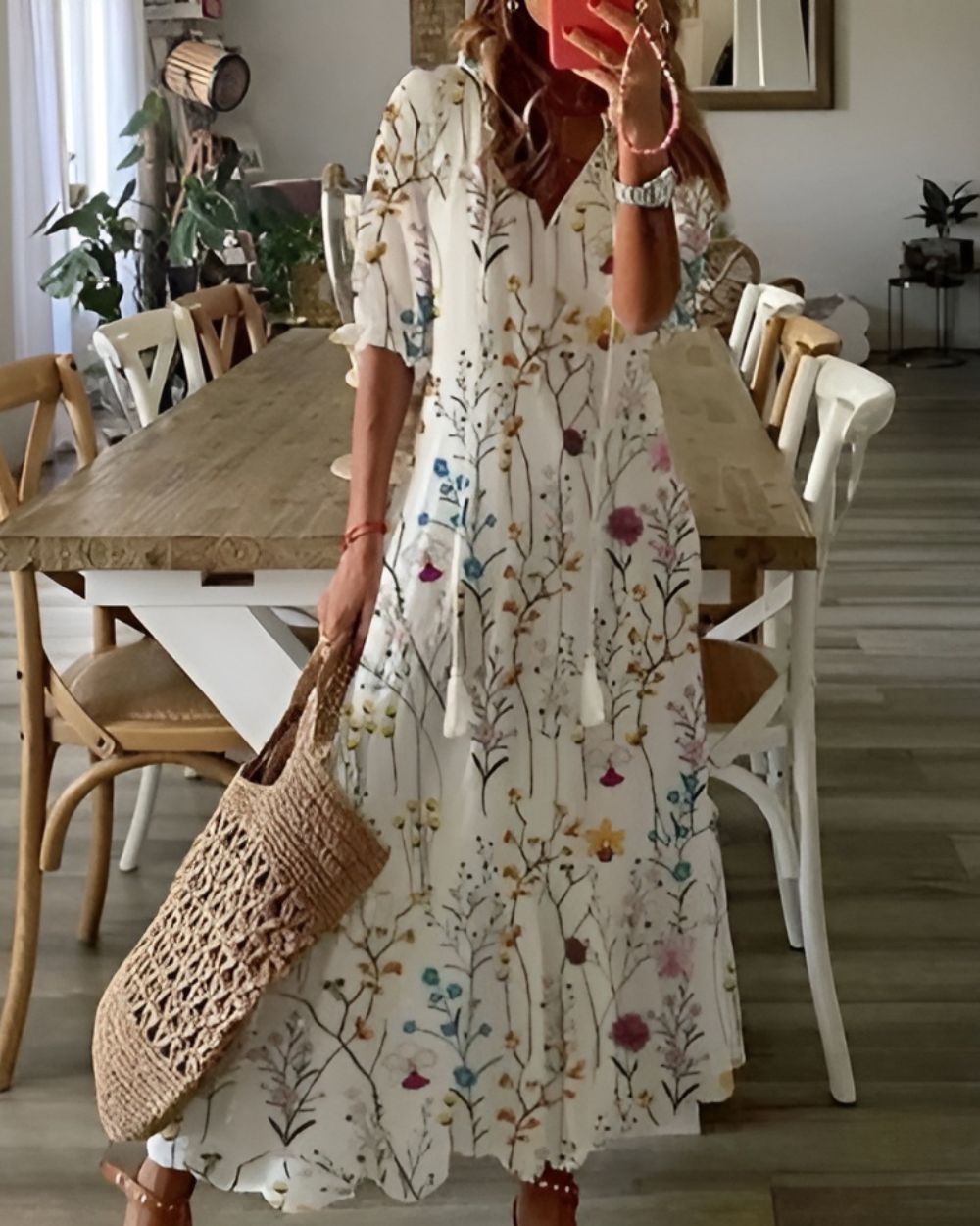 Esme | Women's Boho Tassel Beach Cover-Up Maxi Dress