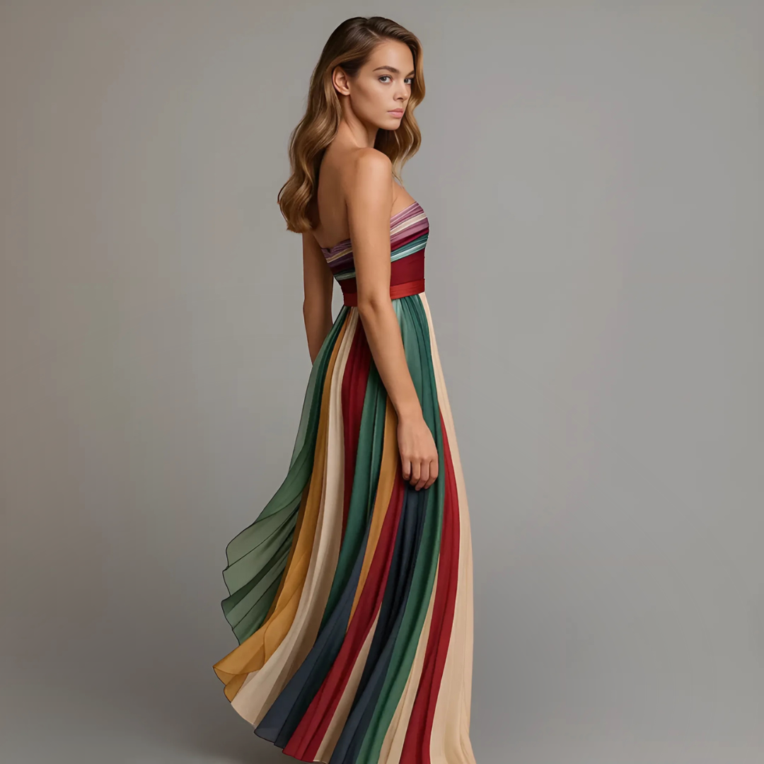 Lily | Women's Colorful Pleated Maxi Dress
