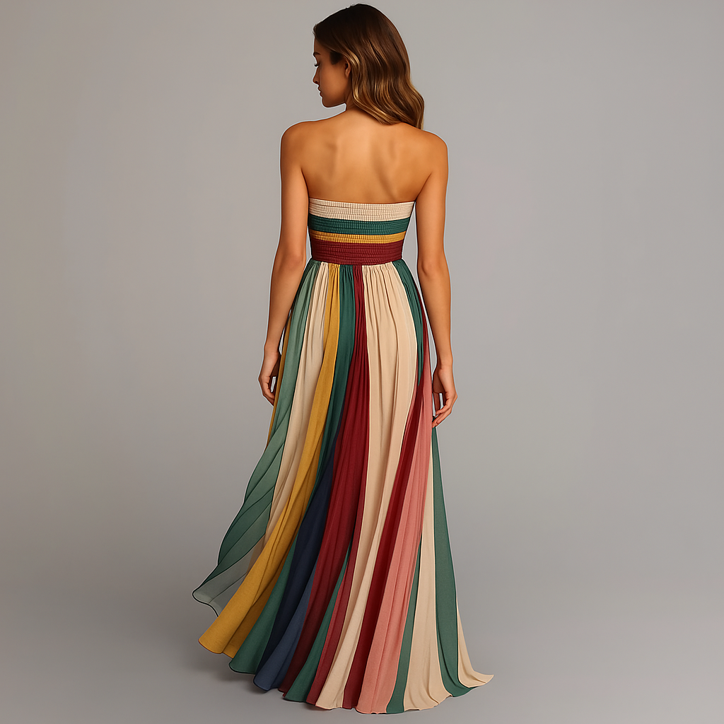Lily | Women's Colorful Pleated Maxi Dress