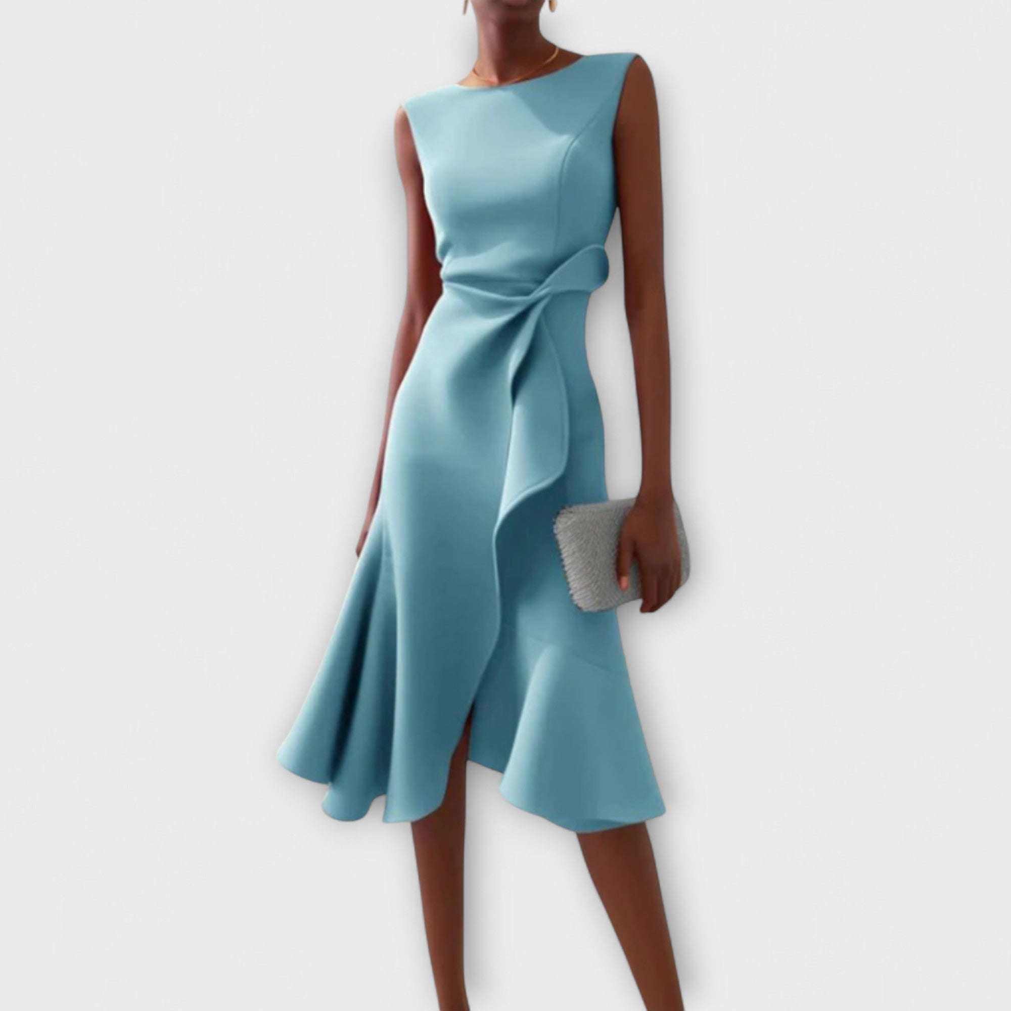 Beatrice | Women's Draped Asymmetric Midi Dress