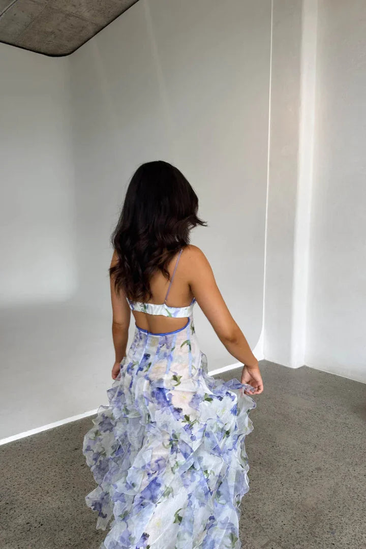 Sylvie | Women's Floral Corset Maxi Summer Wedding Guest Dress