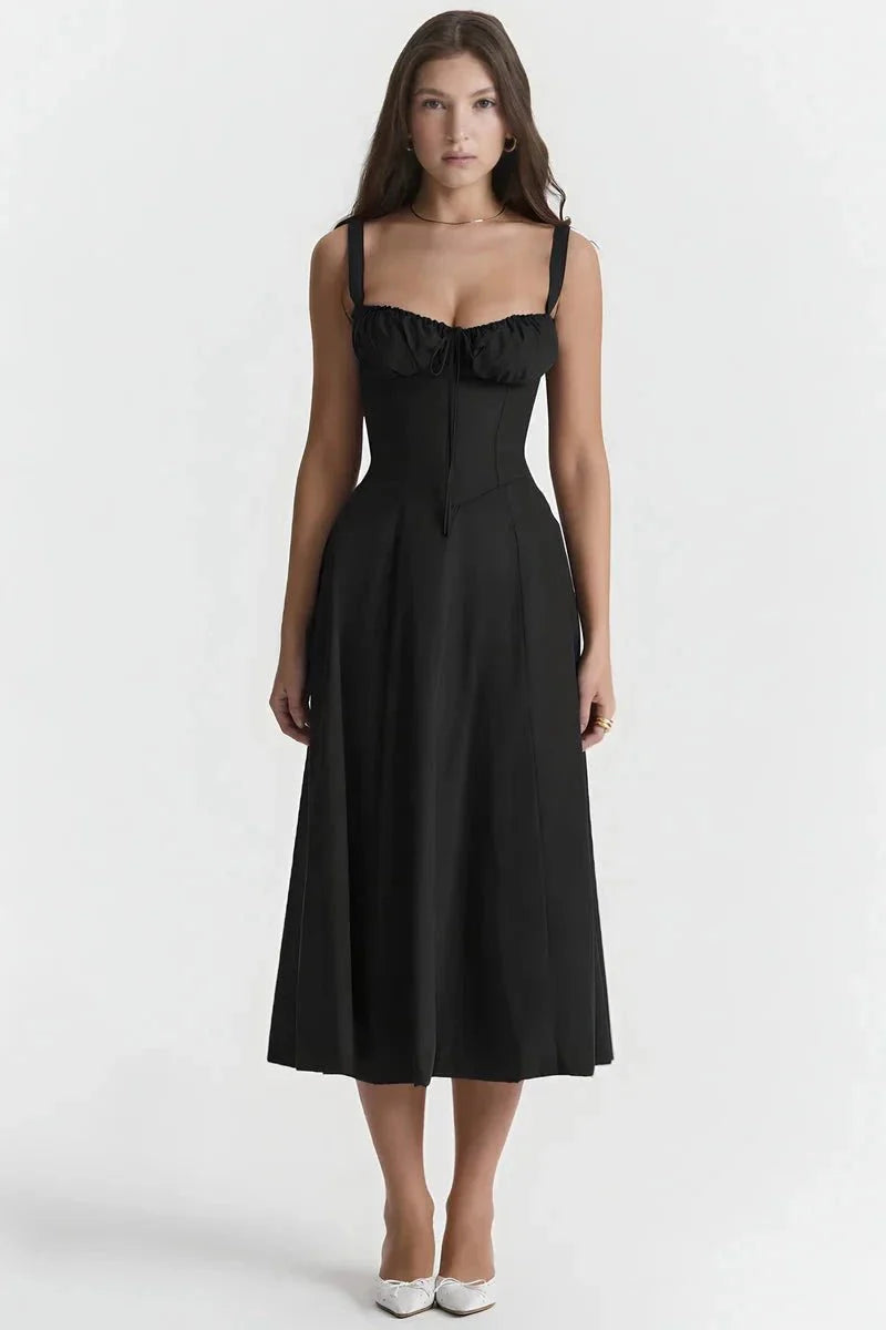 Mirabel | Women's Floral Corset Midi Summer Dress