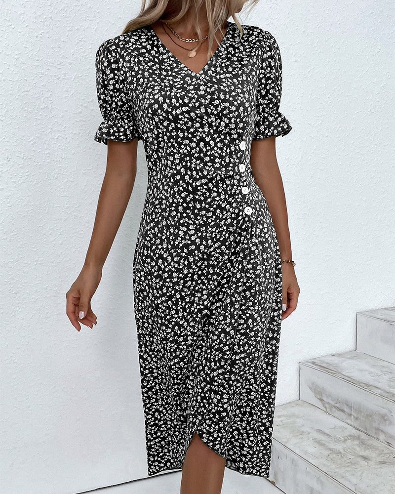 Winifred | Women's Floral V-Neck Midi Dress