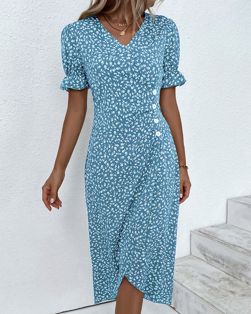 Winifred | Women's Floral V-Neck Midi Dress