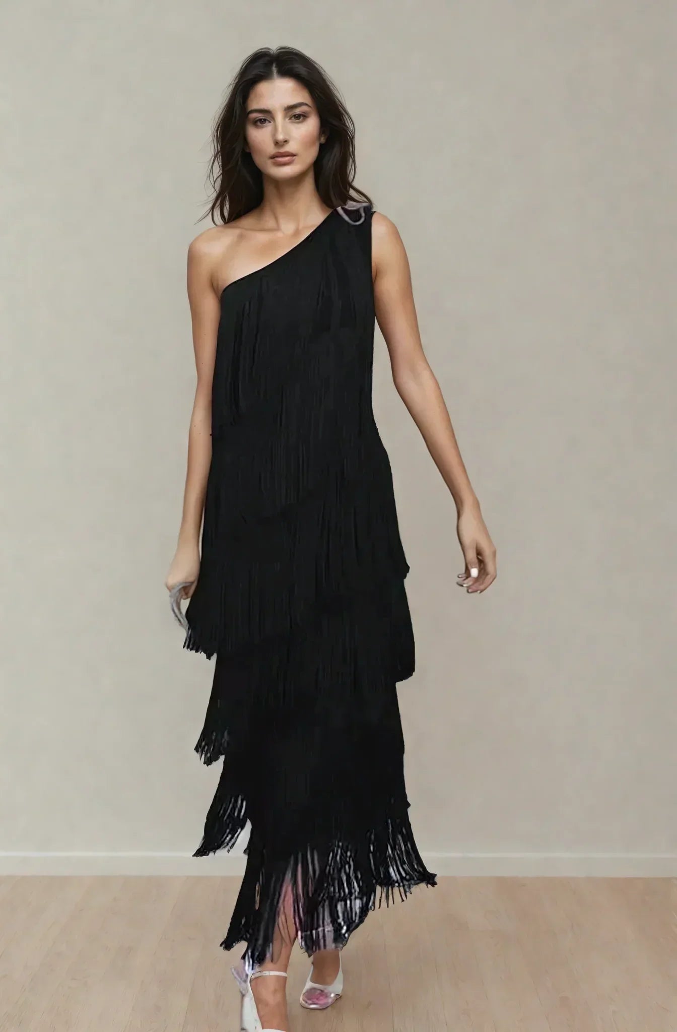 Margaux | Women's Fringed Asymmetric Maxi Summer Dress