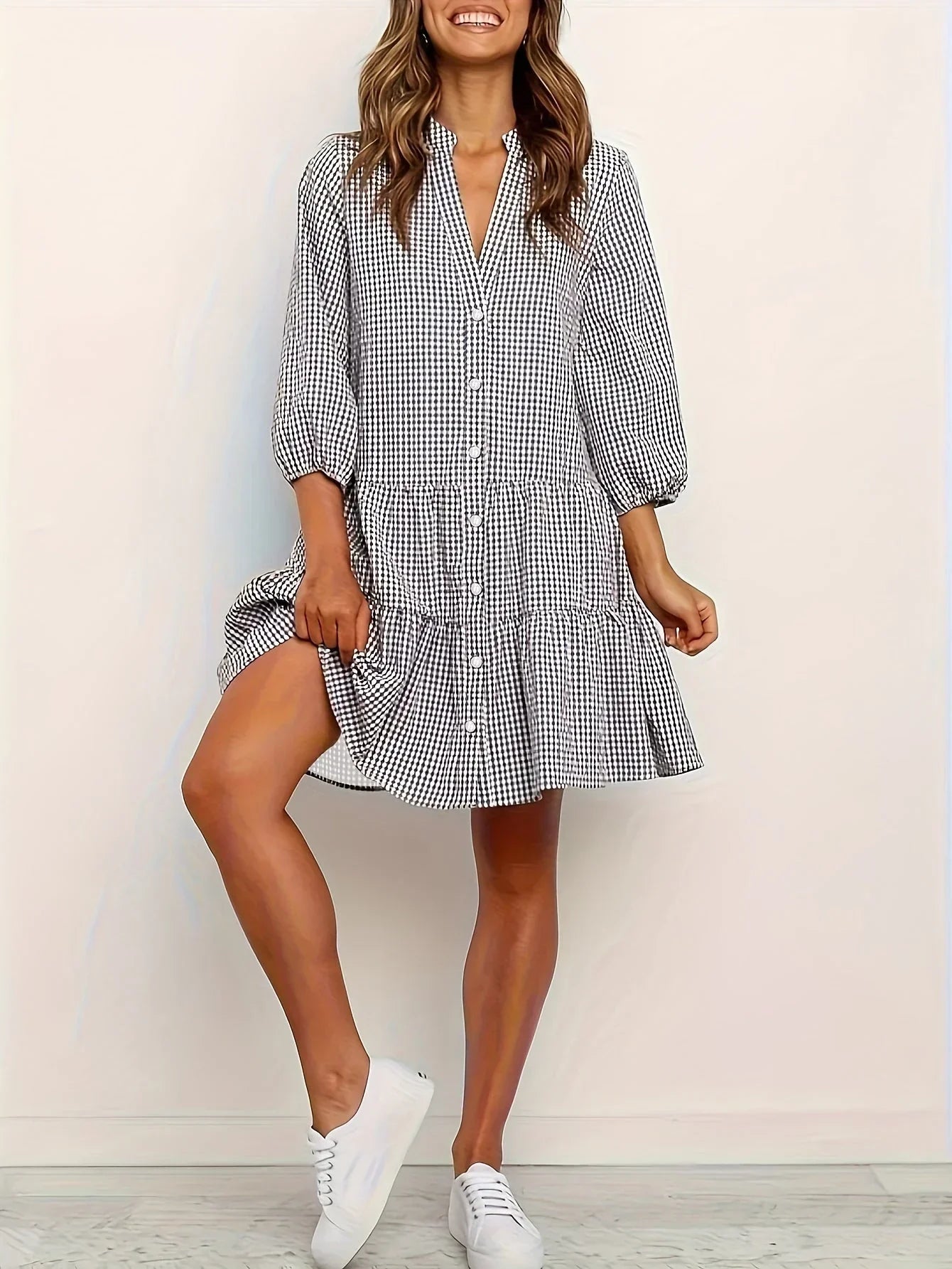 Colette | Women's Gingham Mini Summer Dress