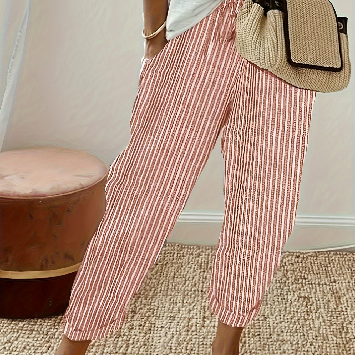 Rowena | Women's High-Waisted Wide-Leg Summer Trousers