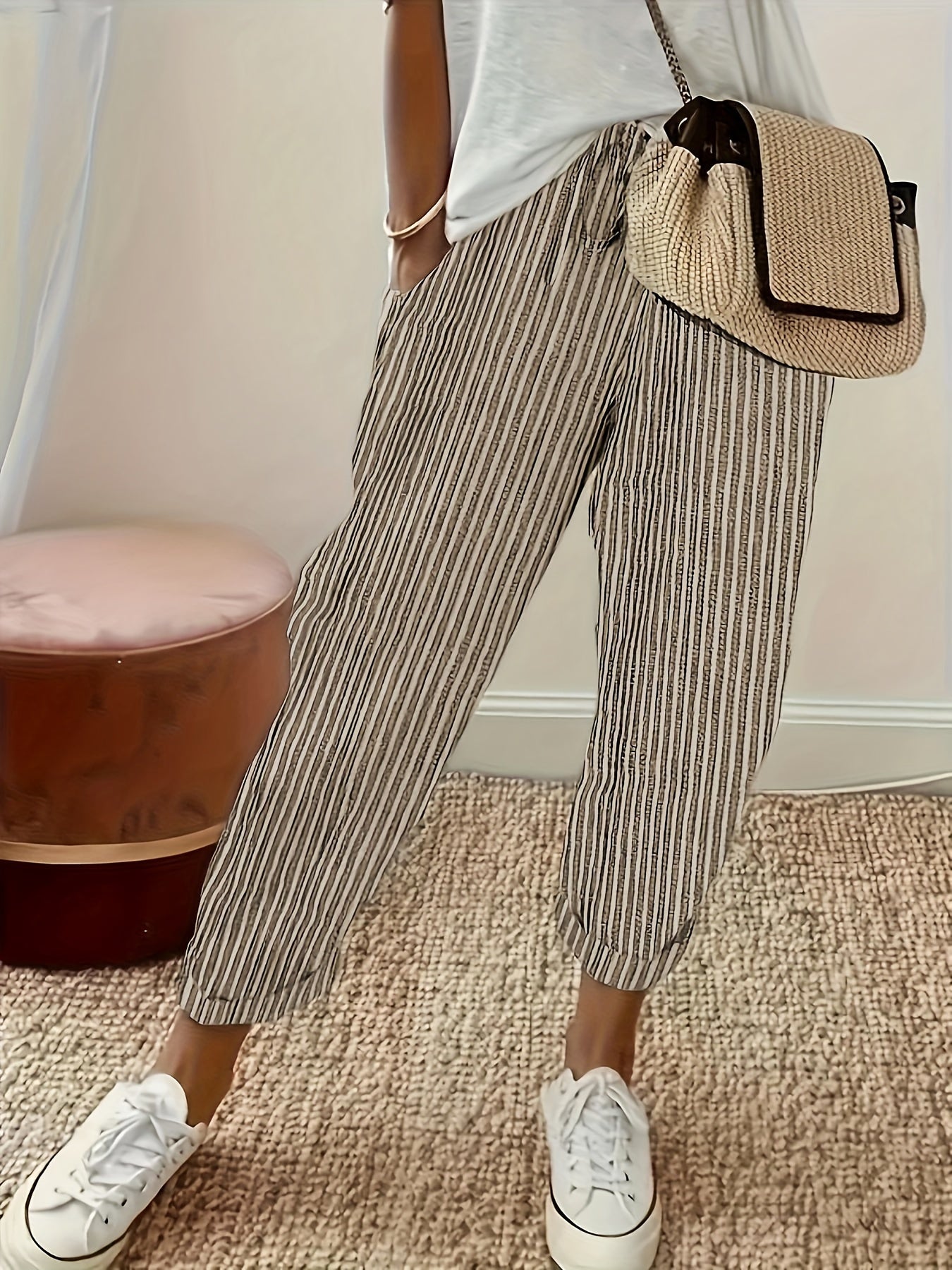 Rowena | Women's High-Waisted Wide-Leg Summer Trousers
