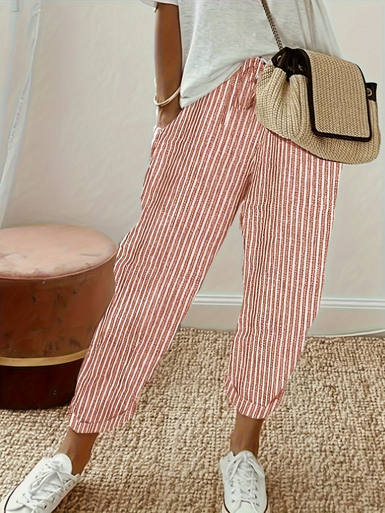 Rowena | Women's High-Waisted Wide-Leg Summer Trousers