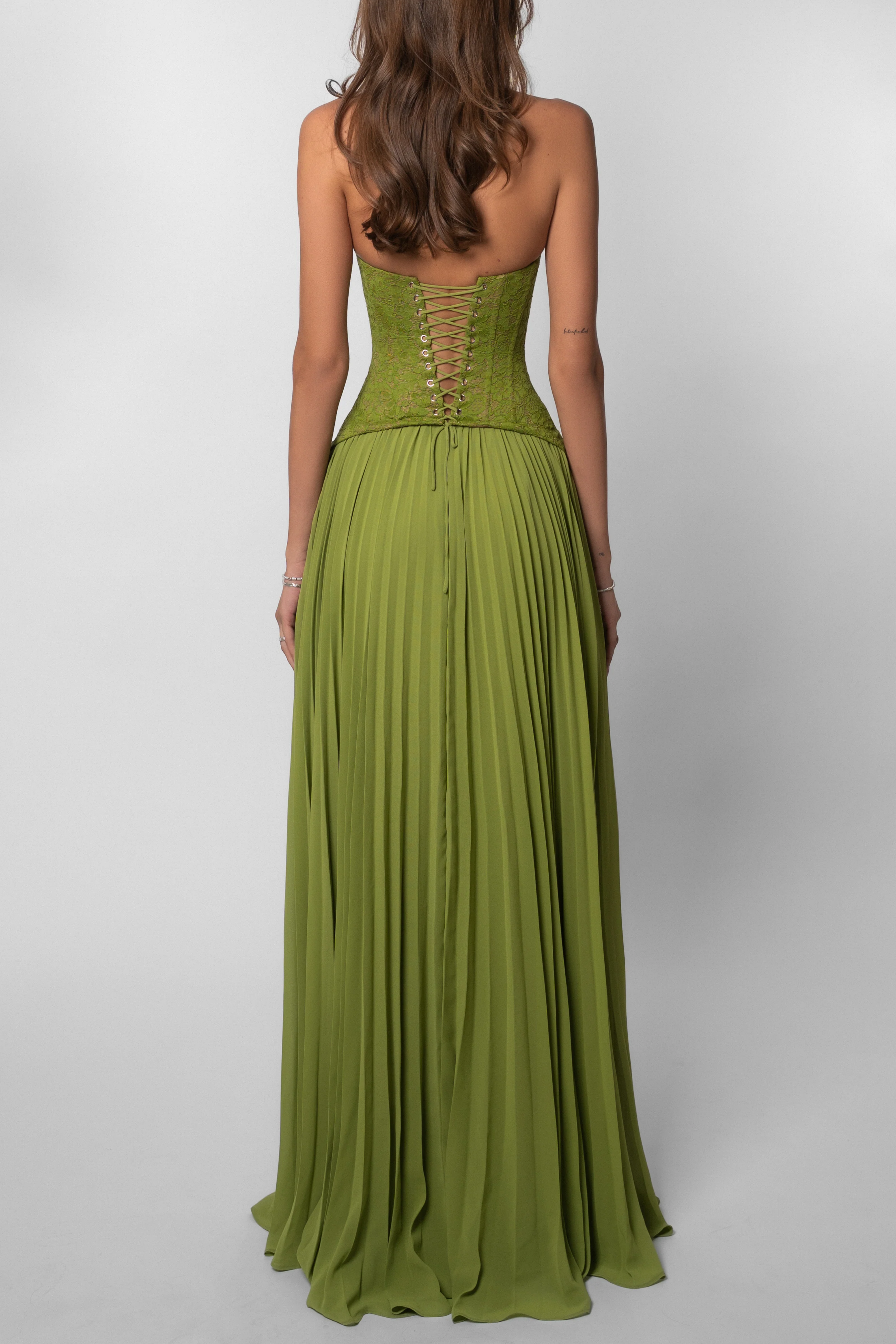 Genevieve | Women's Lace Corset Maxi Wedding Guest Dress